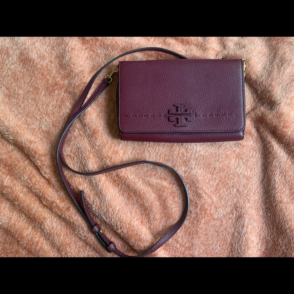 Tory Burch authentic crossbody burgundy